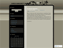 Tablet Screenshot of chrissanchez.wordpress.com