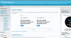 Desktop Screenshot of antihippies.wordpress.com