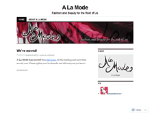 Tablet Screenshot of alamode2010.wordpress.com