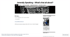 Desktop Screenshot of jenerallyspeaking.wordpress.com