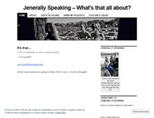 Tablet Screenshot of jenerallyspeaking.wordpress.com