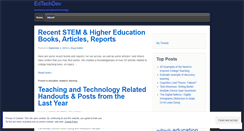 Desktop Screenshot of edtechdev.wordpress.com