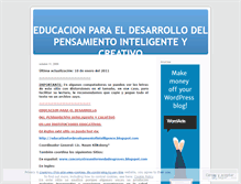 Tablet Screenshot of educacionparaeldesarrollodelainteligencia.wordpress.com