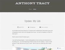Tablet Screenshot of anthonytracy.wordpress.com