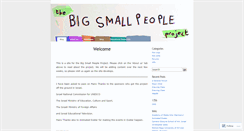 Desktop Screenshot of bigsmallpeople.wordpress.com
