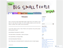 Tablet Screenshot of bigsmallpeople.wordpress.com