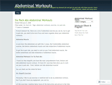 Tablet Screenshot of abdominalworkouts.wordpress.com