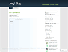 Tablet Screenshot of jonyfly.wordpress.com