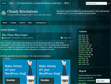 Tablet Screenshot of cloudyrevelations.wordpress.com