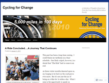 Tablet Screenshot of cyclingforchange.wordpress.com