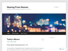 Tablet Screenshot of hearingfromheaven.wordpress.com