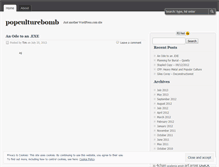 Tablet Screenshot of popculturebomb.wordpress.com