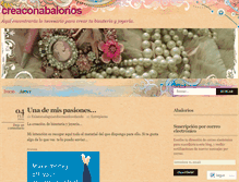 Tablet Screenshot of creaconabalorios.wordpress.com