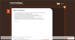 Desktop Screenshot of matcmathguy.wordpress.com