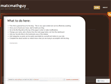 Tablet Screenshot of matcmathguy.wordpress.com