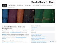 Tablet Screenshot of booksbackintime.wordpress.com