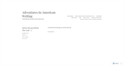 Desktop Screenshot of adventuresinamericanwriting.wordpress.com