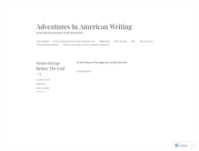 Tablet Screenshot of adventuresinamericanwriting.wordpress.com