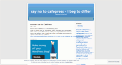 Desktop Screenshot of nocafepress.wordpress.com