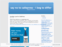 Tablet Screenshot of nocafepress.wordpress.com