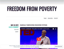 Tablet Screenshot of freedomfrompoverty.wordpress.com