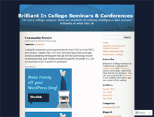 Tablet Screenshot of brilliantincollege.wordpress.com