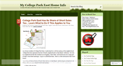 Desktop Screenshot of mycollegeparkeast.wordpress.com