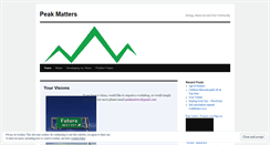 Desktop Screenshot of peakmatters.wordpress.com