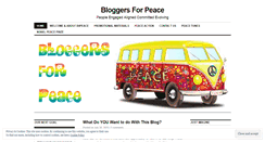 Desktop Screenshot of bloggers4peace.wordpress.com