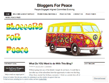 Tablet Screenshot of bloggers4peace.wordpress.com