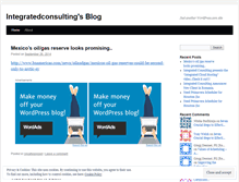 Tablet Screenshot of integratedconsulting.wordpress.com