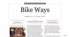 Desktop Screenshot of bikeways.wordpress.com