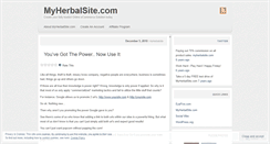 Desktop Screenshot of myherbalsite.wordpress.com