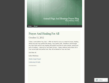 Tablet Screenshot of animalhugsandblessings.wordpress.com