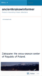 Mobile Screenshot of ancientkrakowinformer.wordpress.com
