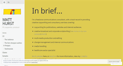 Desktop Screenshot of matthurst.wordpress.com