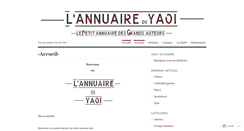 Desktop Screenshot of annuaireyaoi.wordpress.com