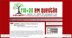 Desktop Screenshot of movimentossociaisriomais20.wordpress.com