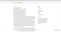 Desktop Screenshot of ennyverklighet.wordpress.com