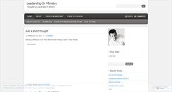 Desktop Screenshot of leadershipinministry.wordpress.com