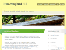 Tablet Screenshot of hummingbirdhill.wordpress.com