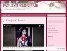 Tablet Screenshot of fabulouslingerie.wordpress.com