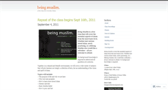 Desktop Screenshot of beingmuslimclass.wordpress.com