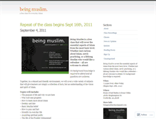 Tablet Screenshot of beingmuslimclass.wordpress.com