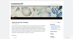 Desktop Screenshot of curehairloss101.wordpress.com