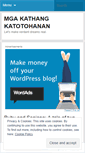 Mobile Screenshot of kathangkatotohanan.wordpress.com