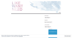 Desktop Screenshot of likewantneed.wordpress.com