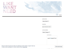 Tablet Screenshot of likewantneed.wordpress.com
