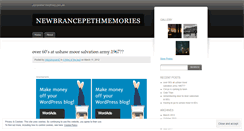 Desktop Screenshot of newbrancepethmemories.wordpress.com