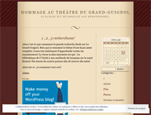 Tablet Screenshot of grandeguignole.wordpress.com